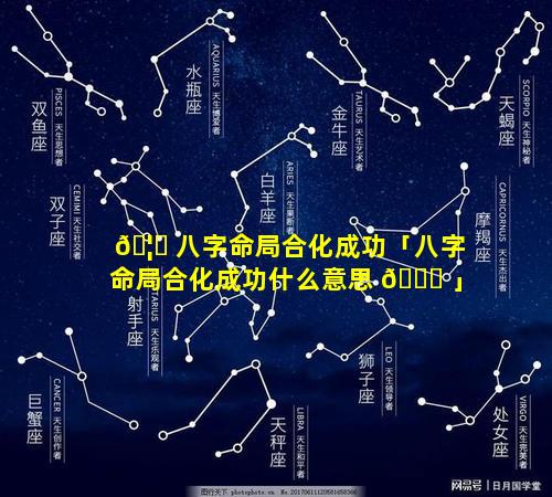 🦟 八字命局合化成功「八字命局合化成功什么意思 💐 」